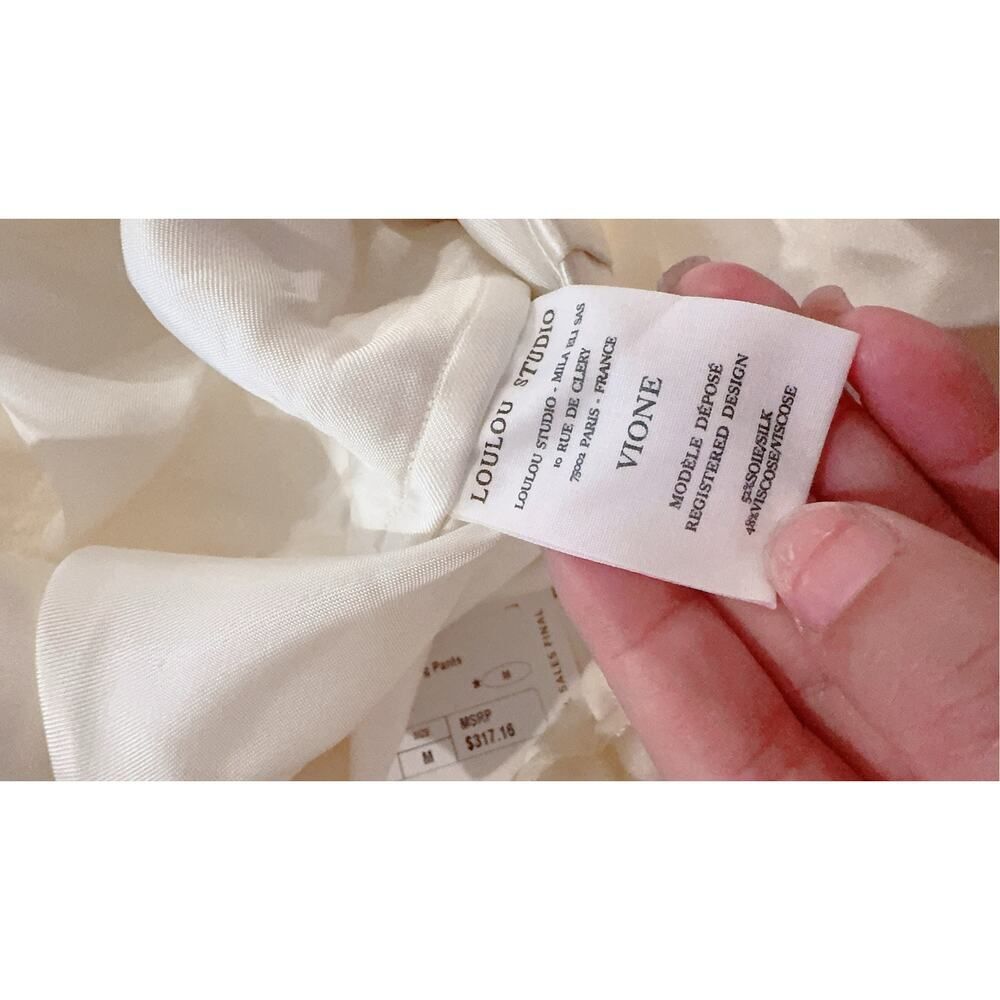 LOULOU STUDIO - Vione Silk Blend Pants M - Picture 5 of 5